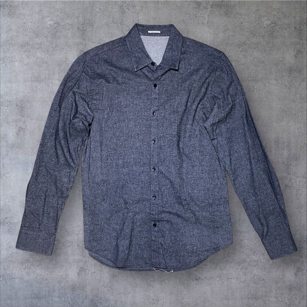 HOMECORE Tokyo Zoom Shirt Men Small Navy Red Stripe Button Down Long Sleeve